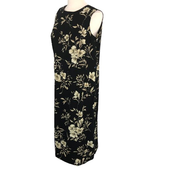 R&K Originals Career Maxi Shift Dress Jewel Neck Sleeveless Size 14W Vintage - Picture 8 of 10